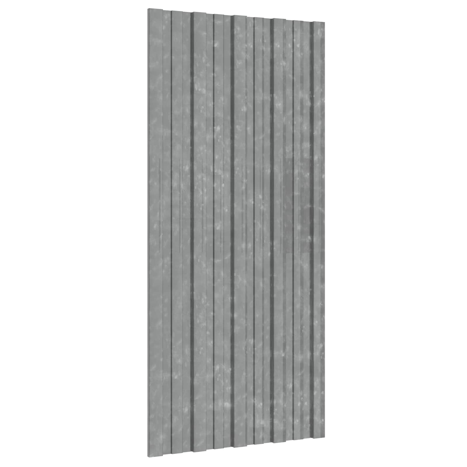 vidaXL Panou de acoperiș 12 pcs Argintiu 100 x 45 cm Oțel galvanizat