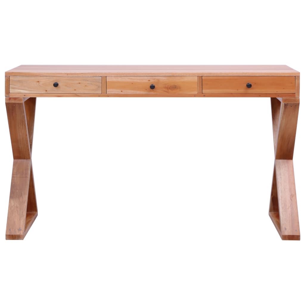Počítačový stůl přírodní 115x47x77 cm masivní mahagonové dřevo