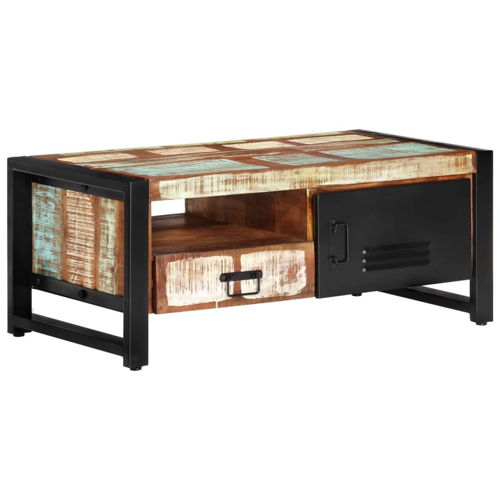 kafijas galdiņš, 100x50x41 cm, pārstrādāts masīvkoks