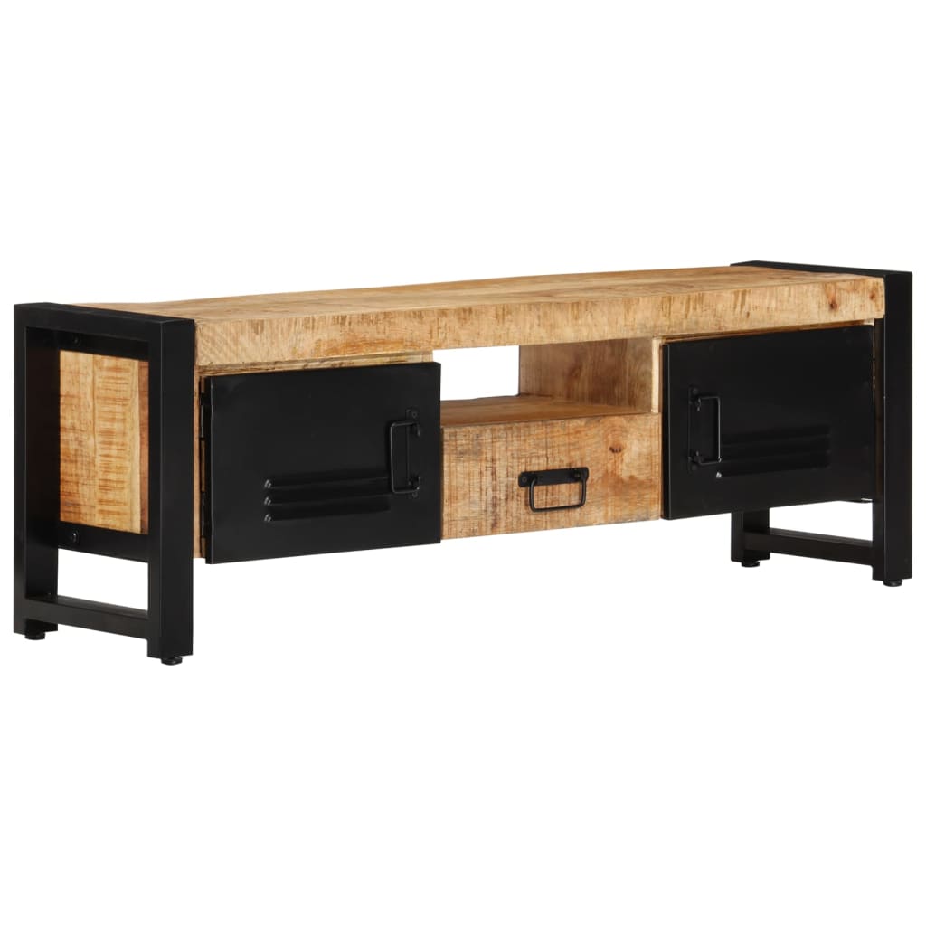 vidaXL Mueble de TV de madera maciza de roble 40.6x14.2x18.1