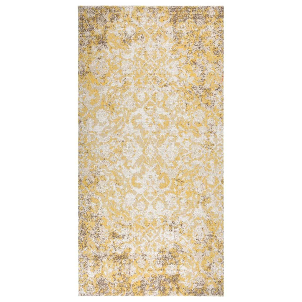 vidaXL Tapis à tissage plat d'extérieur 100x200 cm Jaune 