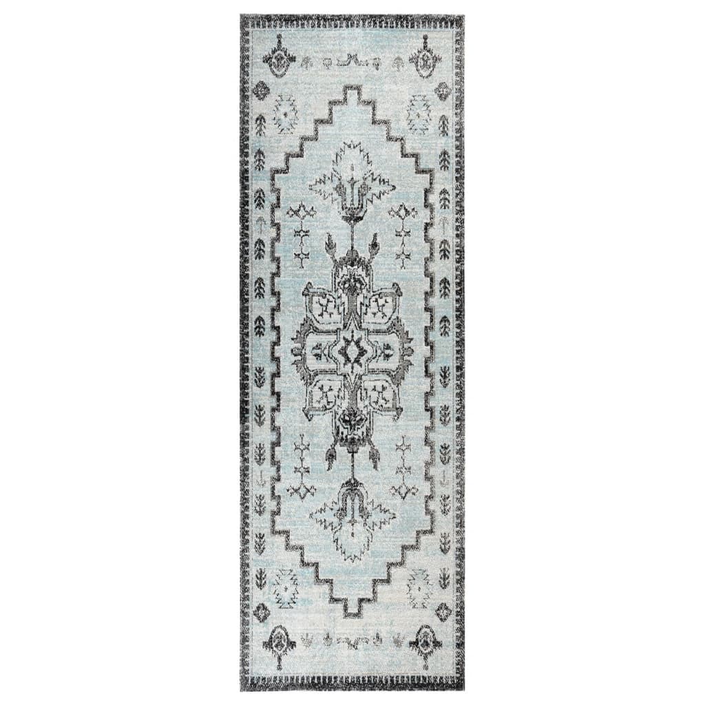 Outdoor-Teppich Flachgewebe 80×250 cm Grün und Grau kaufen