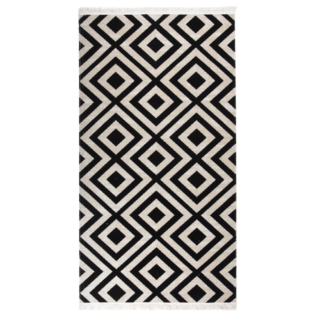 Petrashop  Venkovní koberec hladce tkaný 80 x 150 cm černobéžový
