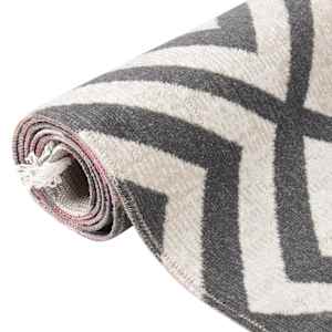 vidaXL Outdoor Rug Flatweave 115x170 cm Light Black and Light Beige