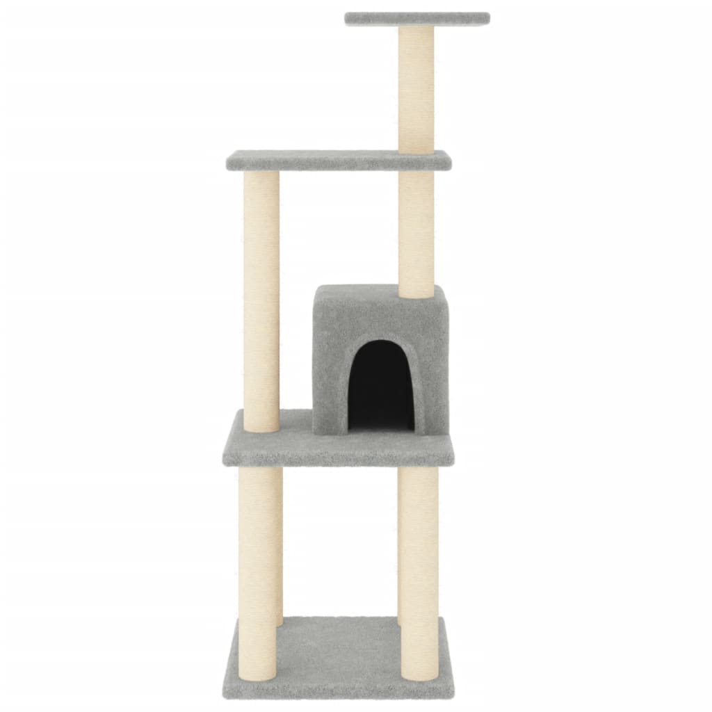 

vidaXL Kattenkrabpaal met sisal krabpalen 105 cm lichtgrijs