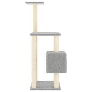 Škrabadlo pro kočky se sisalovými sloupky světle šedé 104 cm - obrázek 4
