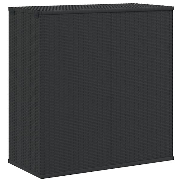 vidaXL aia hoiukast, PE rotang, 100x49x103,5 cm, must