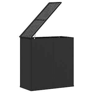 Zahradní úložný box PE ratan 100 x 49 x 103,5 cm černý - obrázek 4
