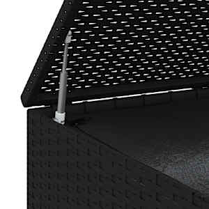 Zahradní úložný box PE ratan 100 x 49 x 103,5 cm černý - obrázek 8