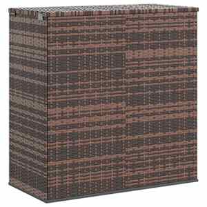 vidaXL aia hoiukast, PE-rotang, 100x49x103,5 cm, pruun