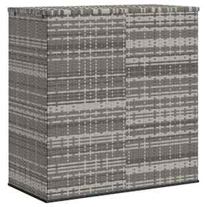 Zahradní úložný box PE ratan 100 x 49 x 103,5 cm šedý - obrázek 2