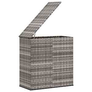 Zahradní úložný box PE ratan 100 x 49 x 103,5 cm šedý - obrázek 4
