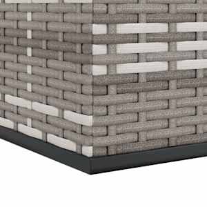 Zahradní úložný box PE ratan 100 x 49 x 103,5 cm šedý - obrázek 8