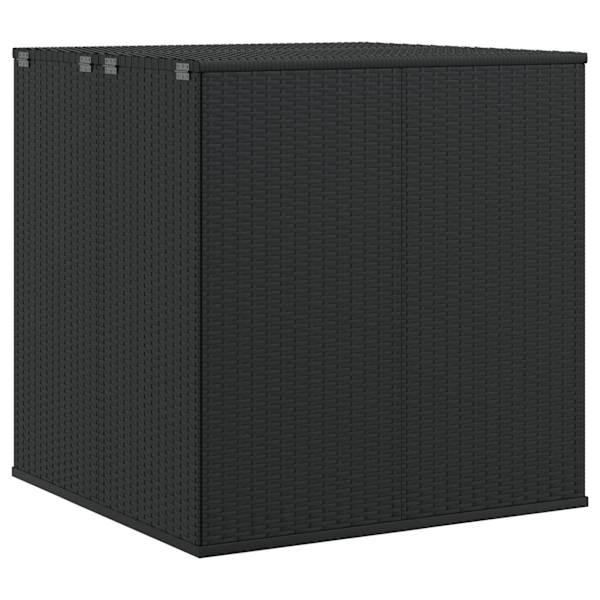 vidaXL aia hoiukast, PE rotang, 100x97,5x104 cm, must