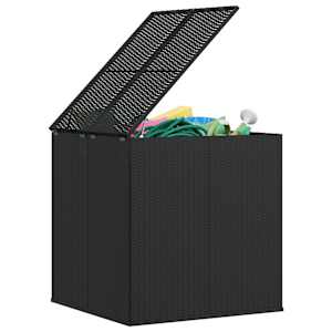 Zahradní úložný box PE ratan 100 x 97,5 x 104 cm černý - obrázek 7