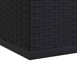 Zahradní úložný box PE ratan 100 x 97,5 x 104 cm černý - obrázek 8