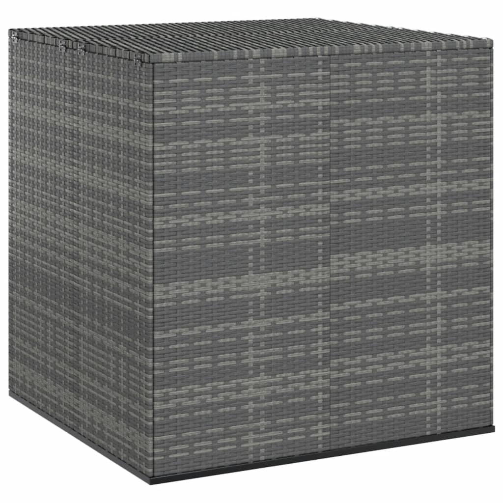 vidaXL hyndeboks 100x97,5x104 cm polyrattan grå
