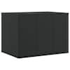 vidaXL aia hoiukast, PE rotang, 145x100x103 cm, must