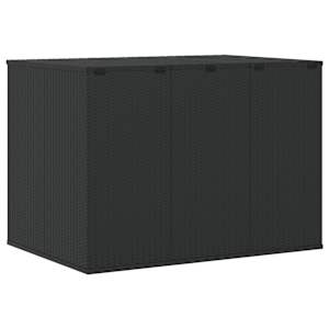 Zahradní úložný box PE ratan 145 x 100 x 103 cm černý - obrázek 4