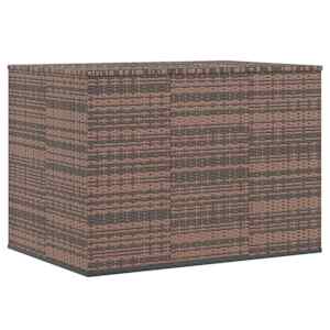 vidaXL aia hoiukast, PE rotang, 145x100x103 cm, pruun