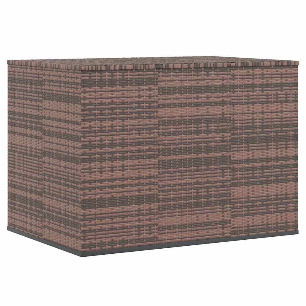 vidaXL BoÃ®te Ã  coussins de jardin RÃ©sine tressÃ©e 145x100x103 cm Marron-image-8720286669372
