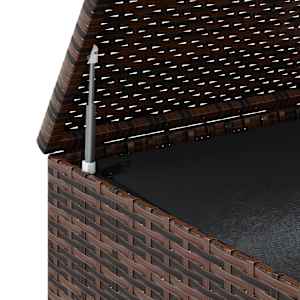 Zahradní úložný box PE ratan 145 x 100 x 103 cm hnědý - obrázek 9