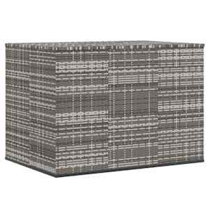 Zahradní úložný box PE ratan 145 x 100 x 103 cm šedý - obrázek 2