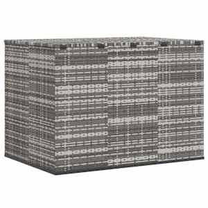 Zahradní úložný box PE ratan 145 x 100 x 103 cm šedý - obrázek 6