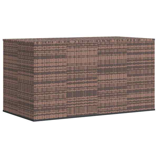 vidaXL aia hoiukast, PE rotang, 194x100x103 cm, pruun
