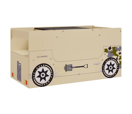 vidaXL 3-delige Kindertafel- en stoelenset off-road-auto-ontwerp MDF