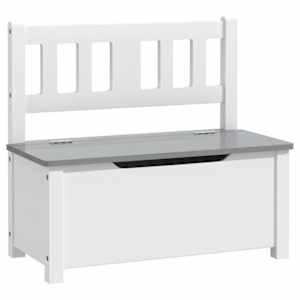 vidaXL laste hoiupink, valge ja hall, 60x30x55 cm MDF