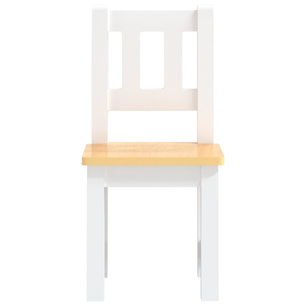 Petrashop  3dílná sada dětského stolu a židlí bílá a béžová MDF