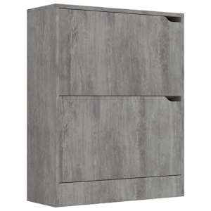 vidaXL Spintelė batams su 2 durelėmis, betono, 59x24x74cm, MDP