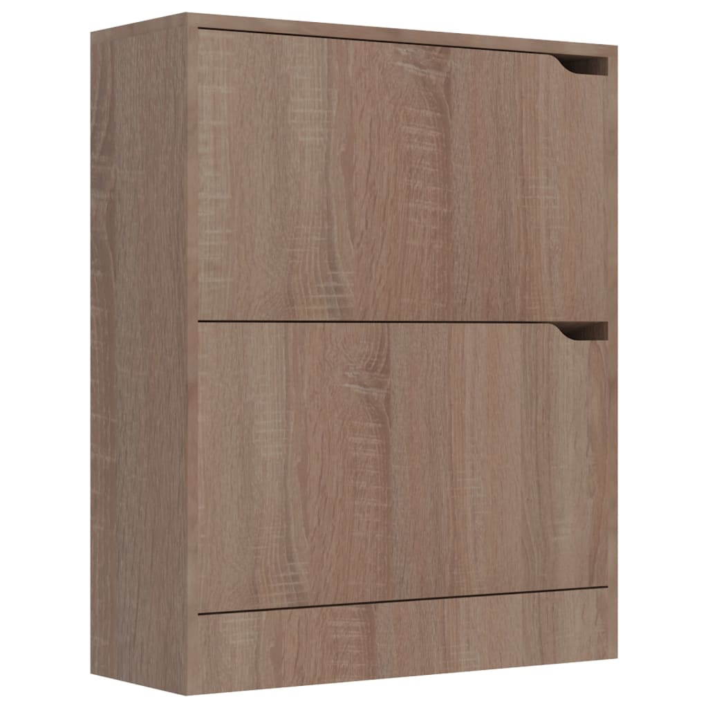 

vidaXL Schoenenkast 2 deuren 59x24x74 cm spaanplaat sonoma eikenkleur