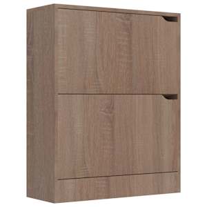 vidaXL Spintelė batams su 2 durelėmis, sonoma ąžuolo, 59x24x74cm, MDP
