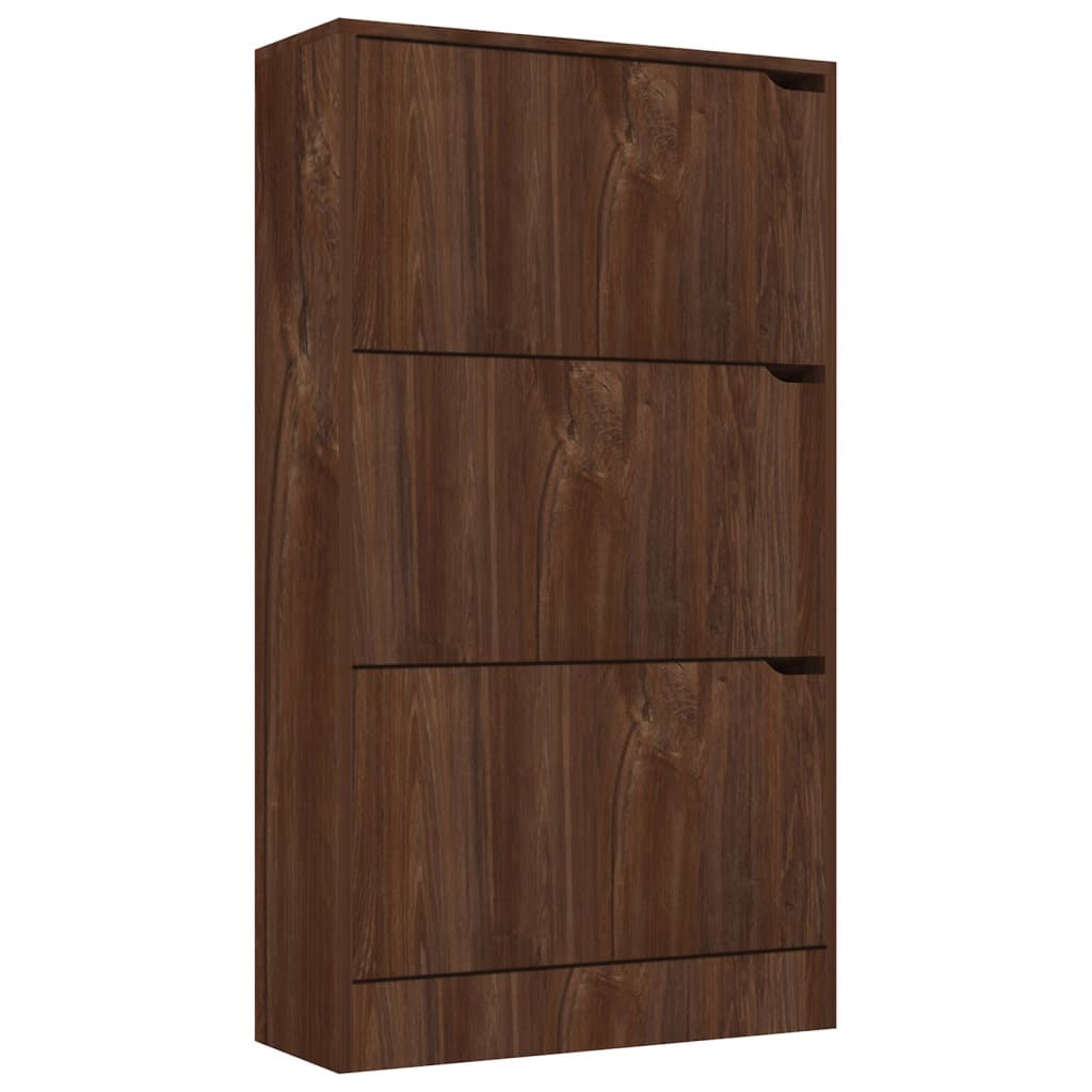 

vidaXL Schoenenkast met 3 deuren 59x24x105 cm spaanplaat bruineiken