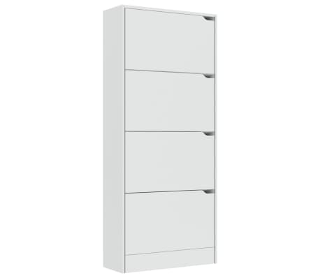 Mueble zapatero blanco con 4 puertas