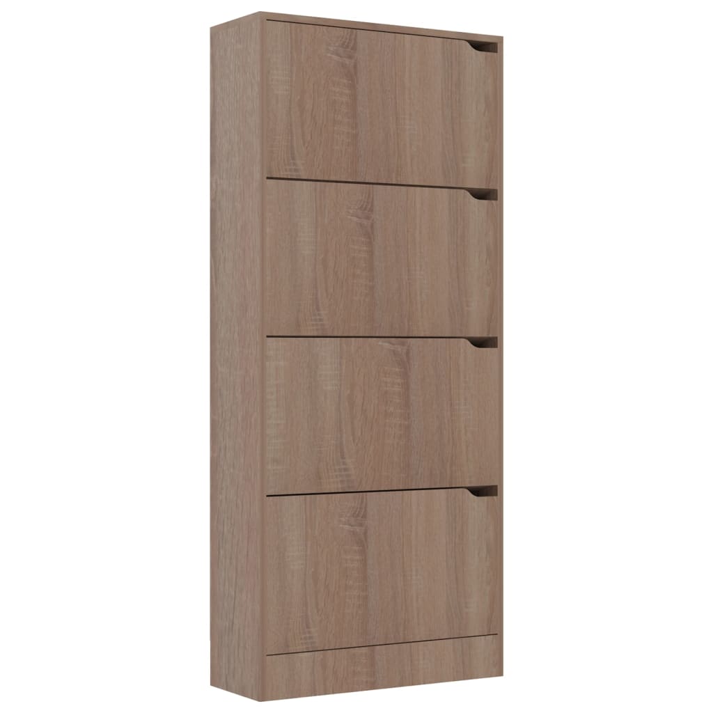 

vidaXL Schoenenkast met 4 deuren 59x24x136 cm spaanplaat sonoma eiken