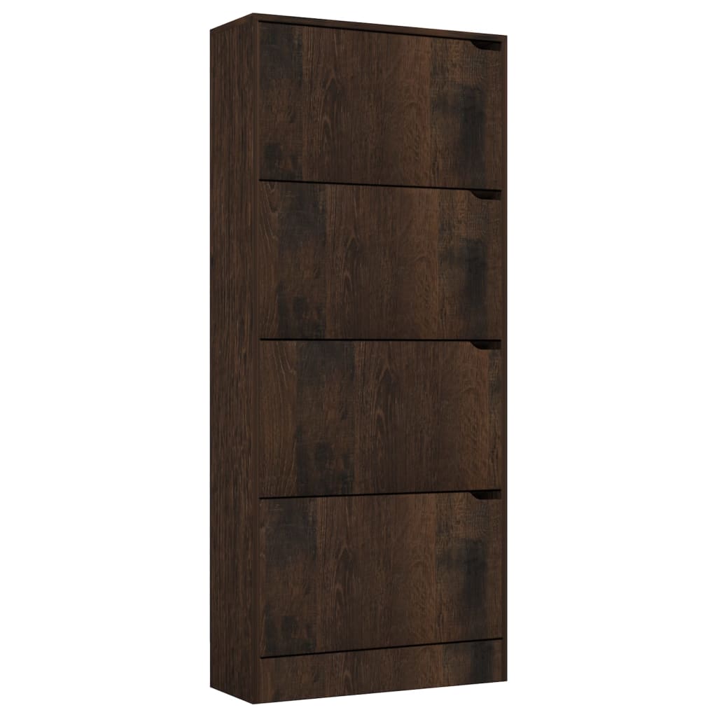 

vidaXL Schoenenkast met 4 deuren 59x24x136 cm spaanplaat gerookt eiken