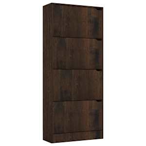 vidaXL Kenk&auml;kaappi 4 ovella savutammi 59x24x136 cm lastulevy