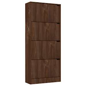 vidaXL Spintelė batams su 4 durelėmis, ruda ąžuolo, 59x24x136cm, MDP
