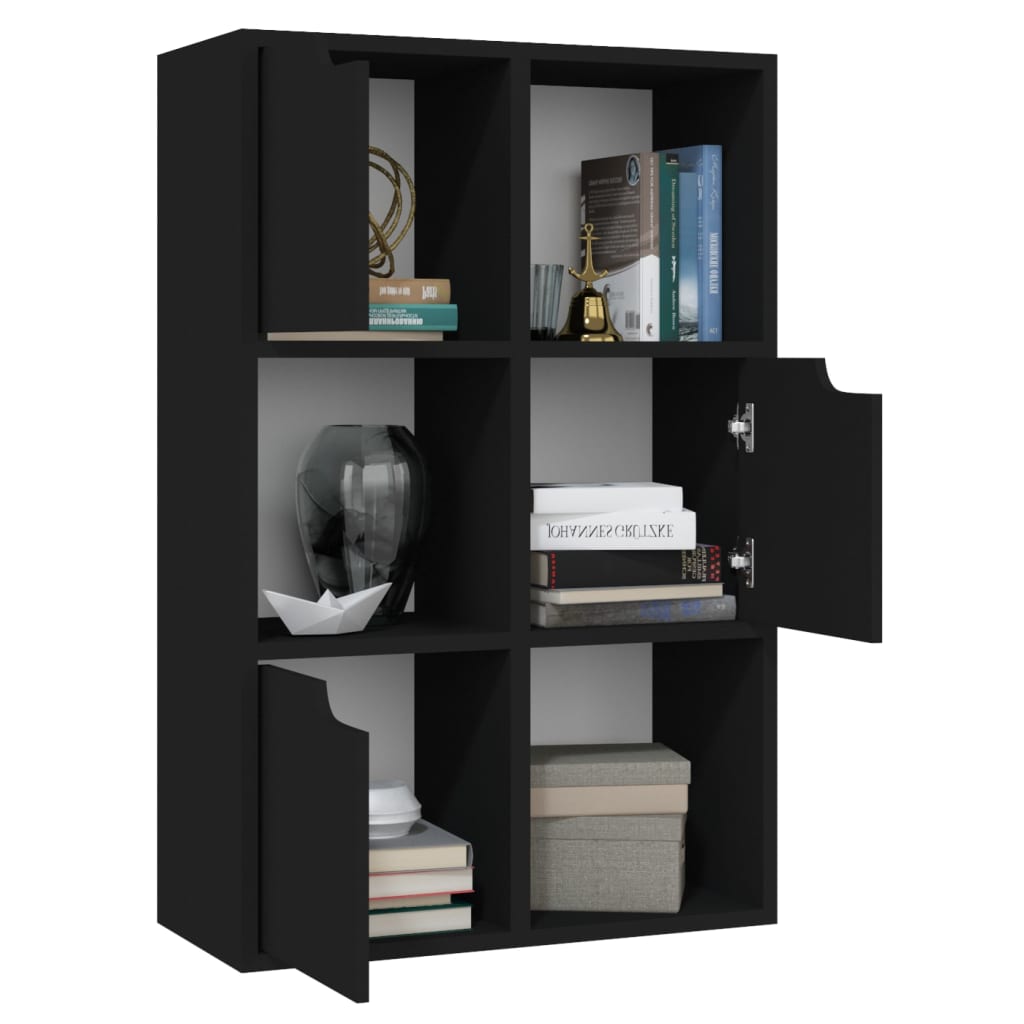 

vidaXL Boekenkast 60x27,5x88 cm spaanplaat zwart