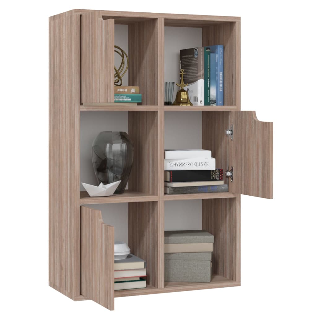 

vidaXL Boekenkast 60x27,5x88 cm spaanplaat grijs sonoma eiken