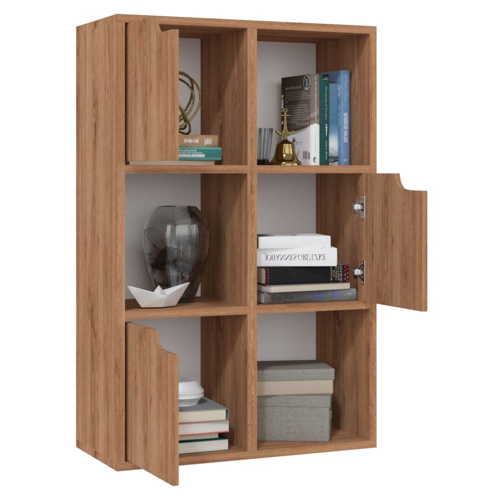 

vidaXL Boekenkast 60x27,5x88 cm spaanplaat bruineiken