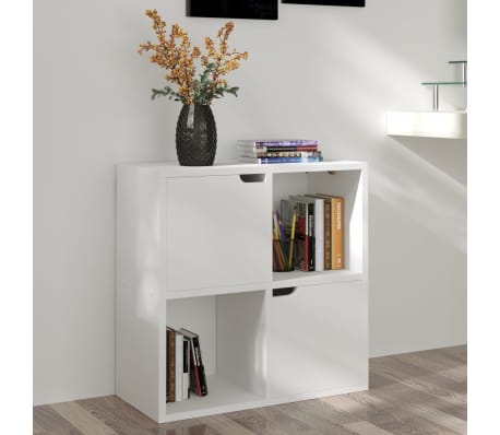 vidaXL Bibliotecă, alb, 60x27,5x59,5 cm, lemn prelucrat