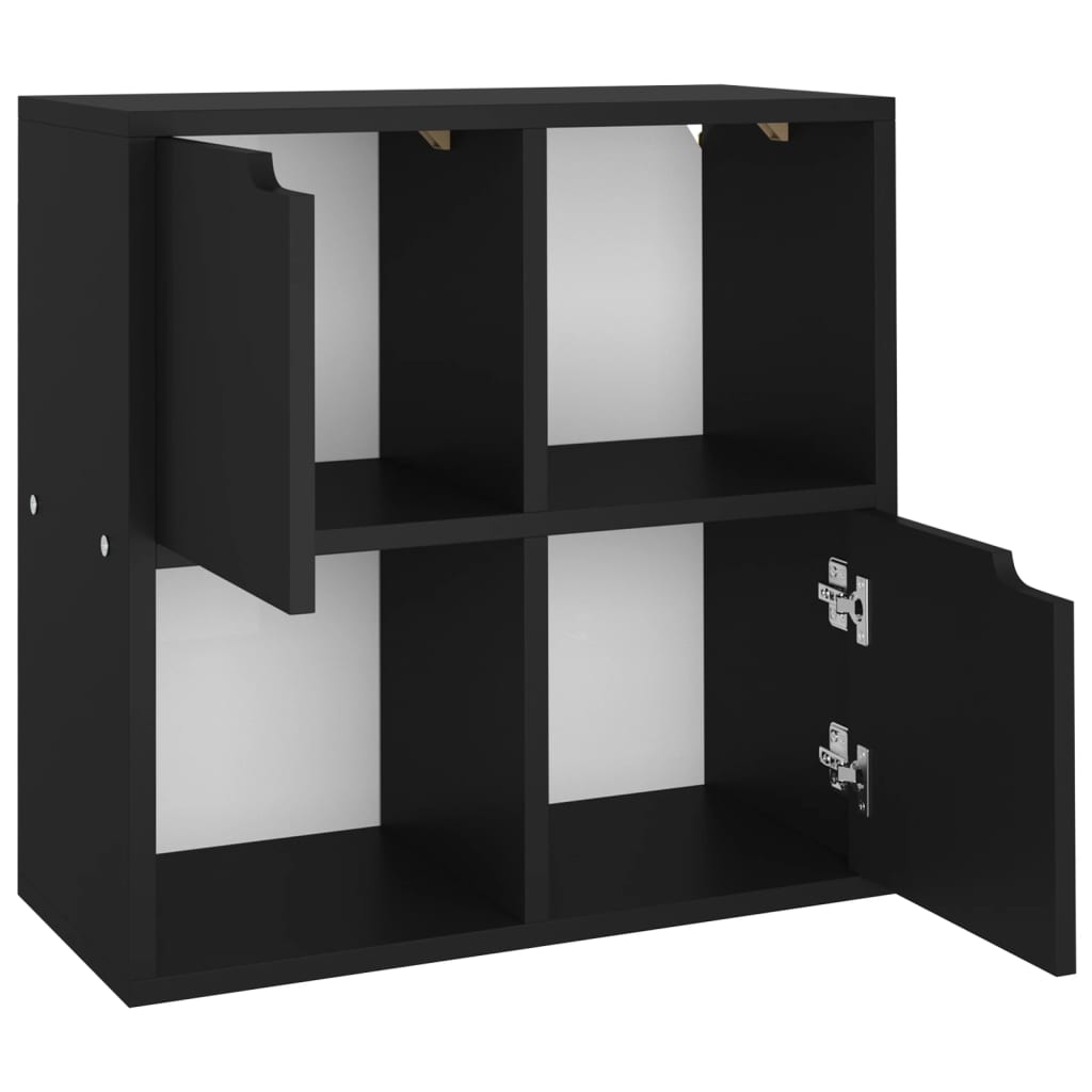  Knižnica čierna 60x27,5x59,5 cm drevotrieska