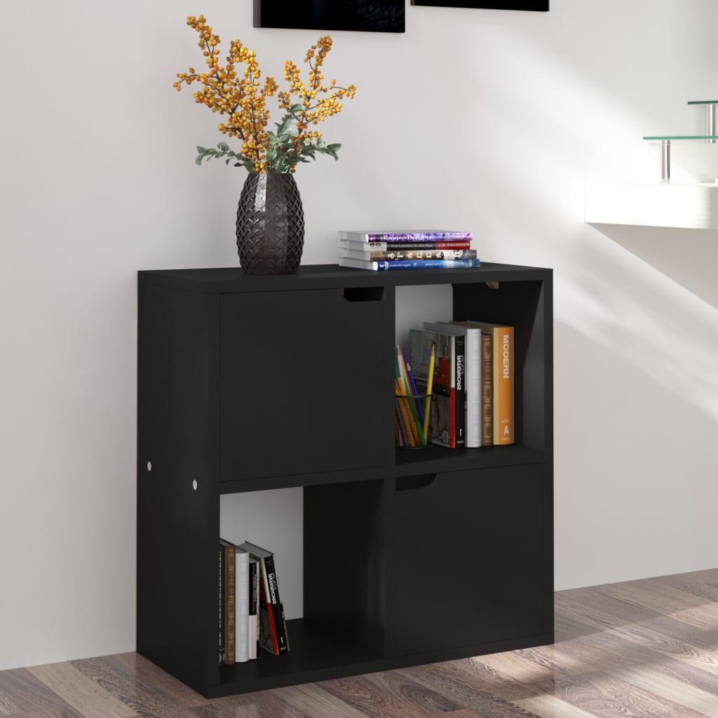 

vidaXL Boekenkast 60x27,5x59,5 cm spaanplaat zwart