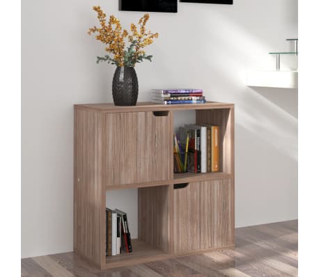 vidaXL B&uuml;cherregal Grau Sonoma-Eiche 60x27,5x59,5 cm Holzwerkstoff
