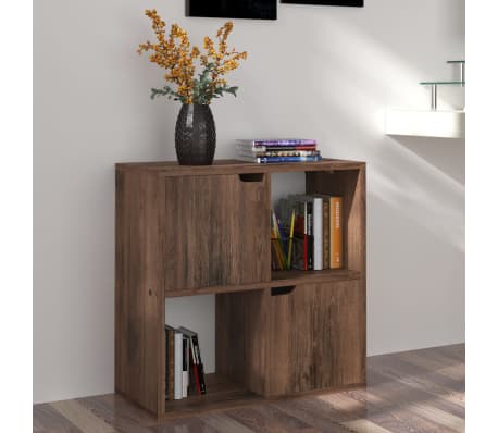 vidaXL Boekenkast 60x27,5x59,5 cm bewerkt hout gerookt eikenkleurig