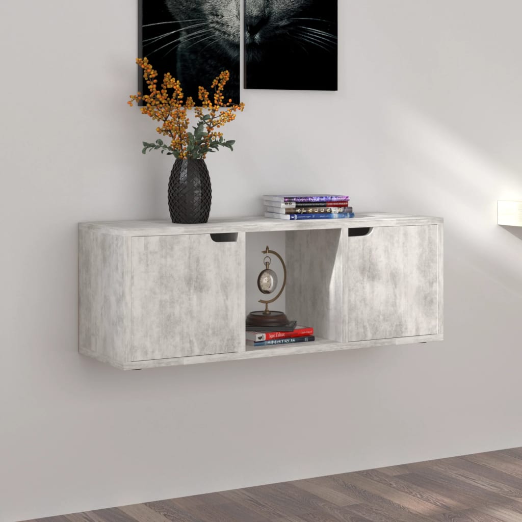 

vidaXL Tv-meubel 88,5x27,5x30,5 cm spaanplaat betongrijs